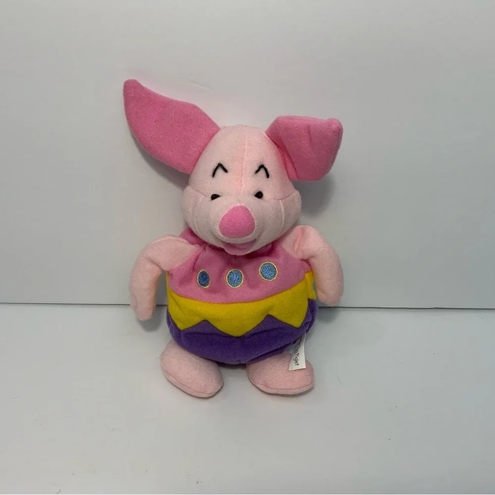 Disney Store Winnie the Pooh Easter Egg Outfit Piglet 8” Mini Bean Bag Plush Toy - Picture 1 of 7